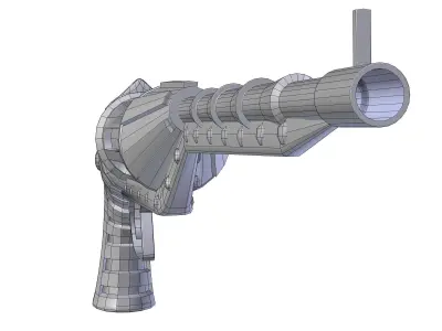 Steampunk Gun Free 3D model