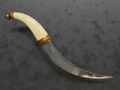 Arabian Dagger LP Low-poly 3D model