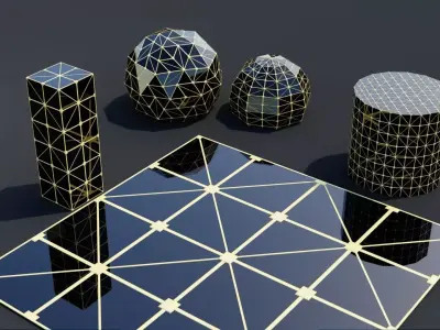 E10s XWireframe Free 3D model