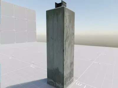 E10s Concrete-Pillar 01 3D model
