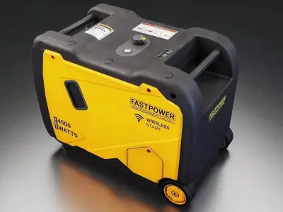 Portable Power Generator 4500W Low-poly 3D model