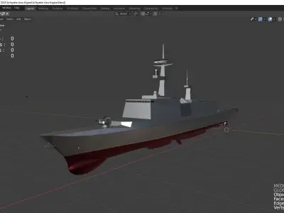 la fayette class frigate 3D model from CGTrader