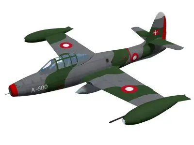 Republic F-84 Thunderjet 3D model purchase