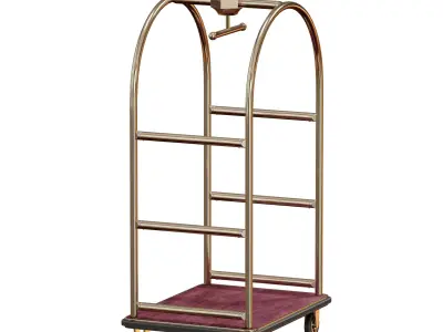 Hotel trolley on wheels 3D model