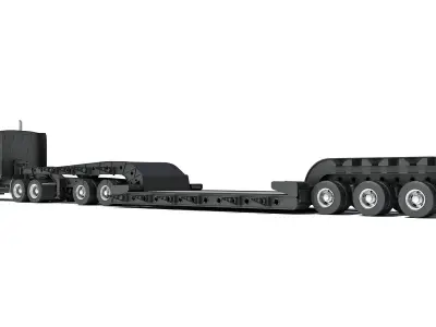 Lowboy Truck 3D model
