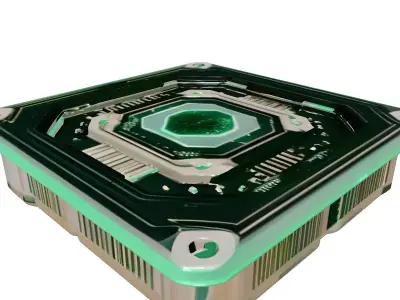 Advanced Microchip Processor Unit 3D model