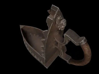 Old Soviut Iron - Model and Textures Low-poly 3D model Low-poly 3D model