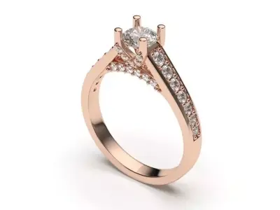 solitaire with ring sizes  8 part S32 3D print model