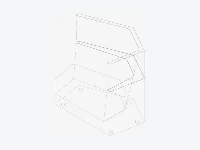 Furniture - Seating - Contemporary - Scoop - Medium Back - Right Low-poly 3D model