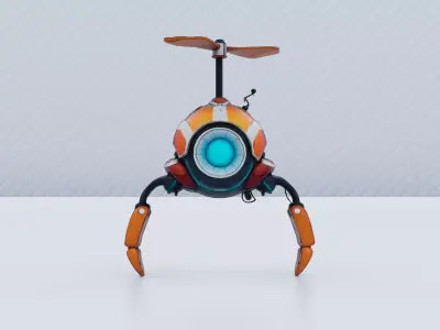 Flying Robot Low-poly 3D model buy