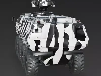 Realistic High-Contrast Urban APC 3D Model Low-poly 3D model
