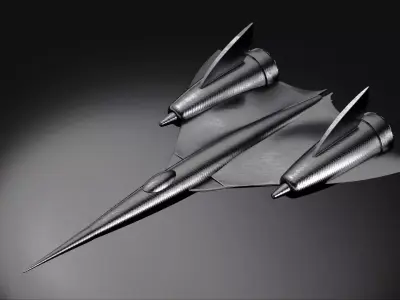 Starship voyager space moon night aircraft airplane 3D model