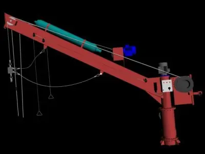 Ships crane 3D model