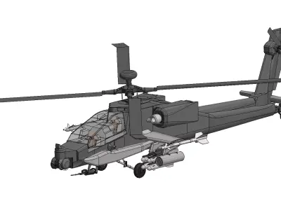 Apache helicopter model 3D print model