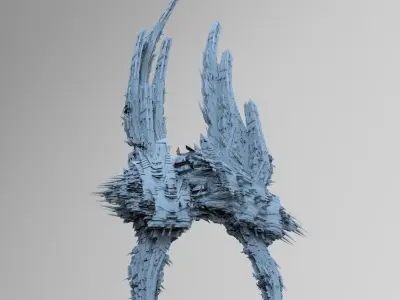 Alien Cliffs rock structure Base 2 3D model
