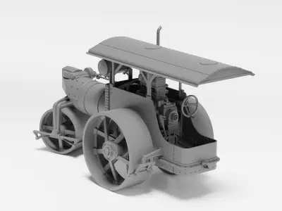 Laffly LT Road Roller - 1-35 Scale model kit - supported 3D print model