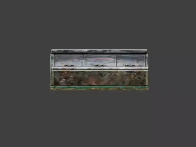Rusty Metal Cooler Low-poly 3D model