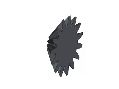 Bevel Gear Low-poly 3D model