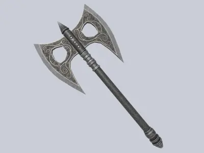 Fantasy axe Low-poly 3D model order