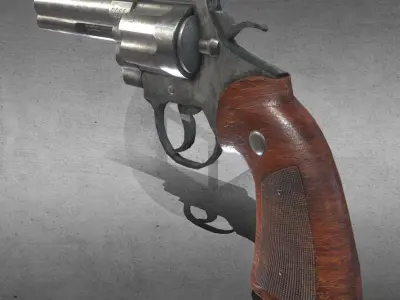 Colt-Python Revolver FBX-2048px Low-poly 3D model
