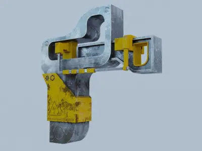 Instrument sci-fi technical device Low-poly 3D model