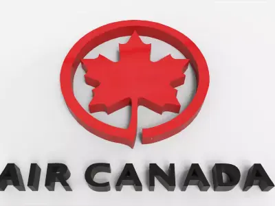 3D logos of Airlines Low-poly 3D model