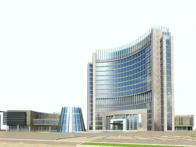 Hotel Building 3D model 87