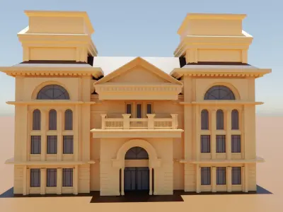 commercial building exterior 3D model purchase