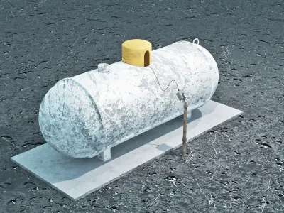 Industrial Propane Tank 3D model