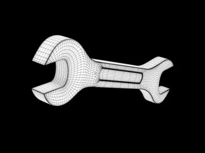 Wrench Low-poly 3D model buy