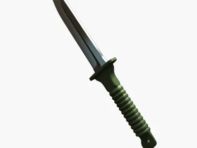 Military knife 3D model buy
