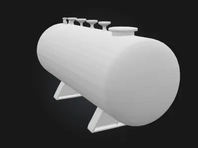 Rusty Storage Tank  Industrial Relic 3D model