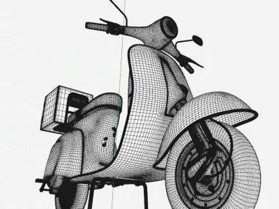 Italian Scooter Low-poly 3D model