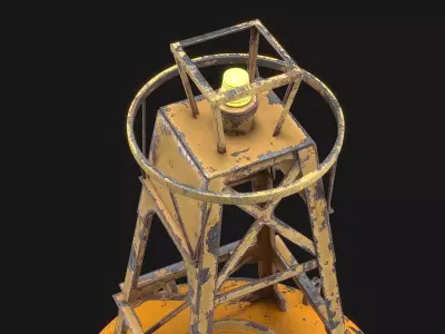 Sea Buoy v4 Low-poly 3D model