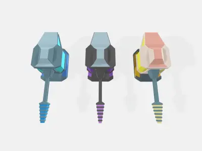 Free Low poly laser turret Free low-poly 3D model
