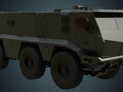Military Truck 1A Low-poly 3D model