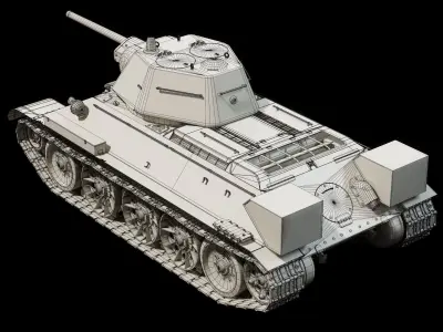 T-34-76 Model 1942 - Base Mesh 3D model