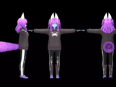 FOXIE GIRL VRCHAT AVATAR  3D model