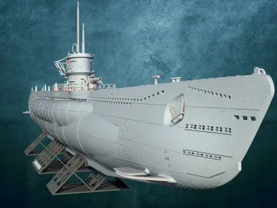 U-Boot TYP VII D 3D print model