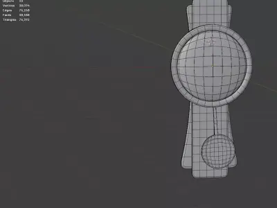 Pendulum Wall Clock 3D Model Quartz Clock Interior Decor Free 3D model