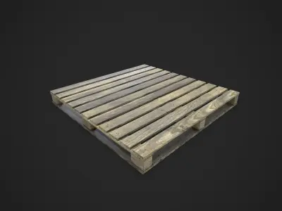 Wooden Pallet Low-poly 3D model shop