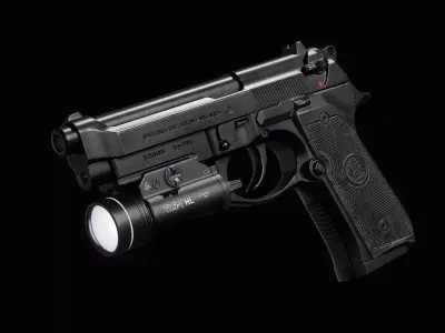 M9A1 - Flashlight Low-poly 3D model