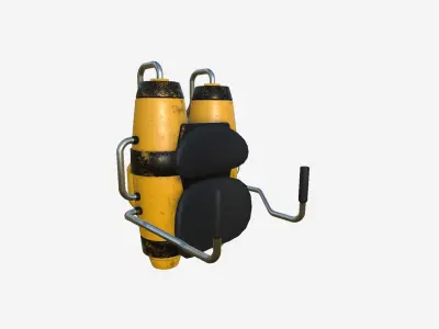 Jetpack A03 Yellow Black - SciFi Character Design Low-poly 3D model