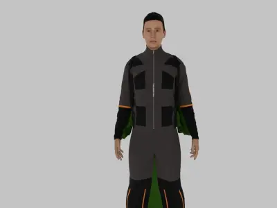 Parachute Jumper Low-poly 3D model purchase