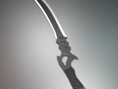 Badland sword Low-poly 3D model