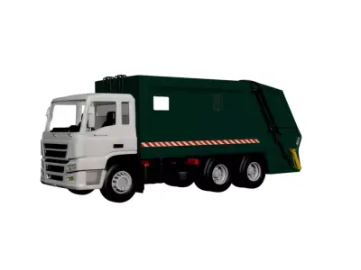 Garbage Truck Municipal Waste Collection Vehicle 01 3D model