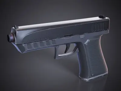 Glock 21 Gen-8 pistol Low-poly 3D model