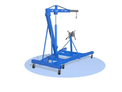 Hydraulic folding crane  3D model