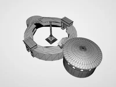 The Column Of Constantine Low-poly 3D model