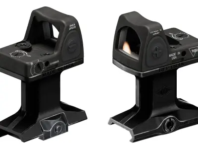 TRIJICON RMR TYPE 2 RED DOT SIGHT Low-poly 3D model